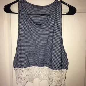 Blue Striped Tank Top